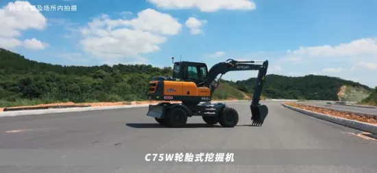 Xinyuan XYC75WYT 7 Ton Hydraulic Backhoe Mini Excavators Experienced Wheel Excavator