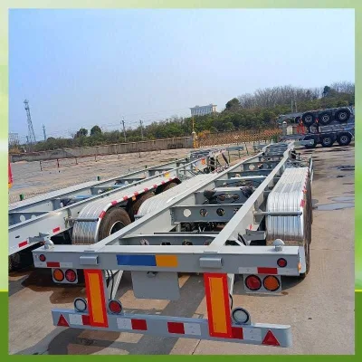 40FT 40ton Agricultural Used Utility Skeleton Semi Trailer for Sale in South Africa